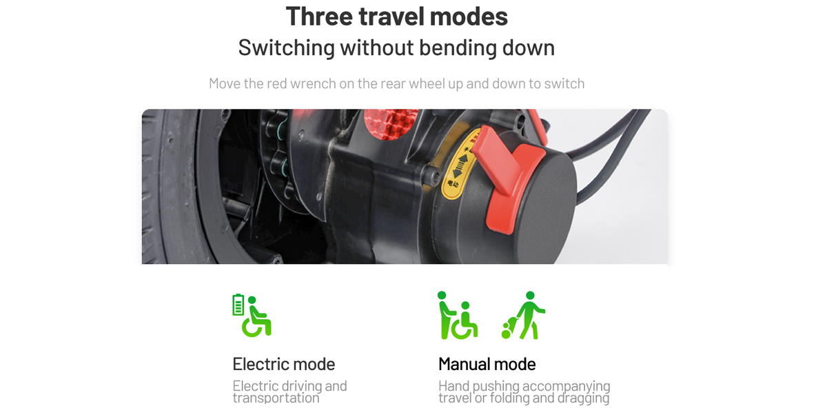 JBH Портативная электрическая инвалидная коляска