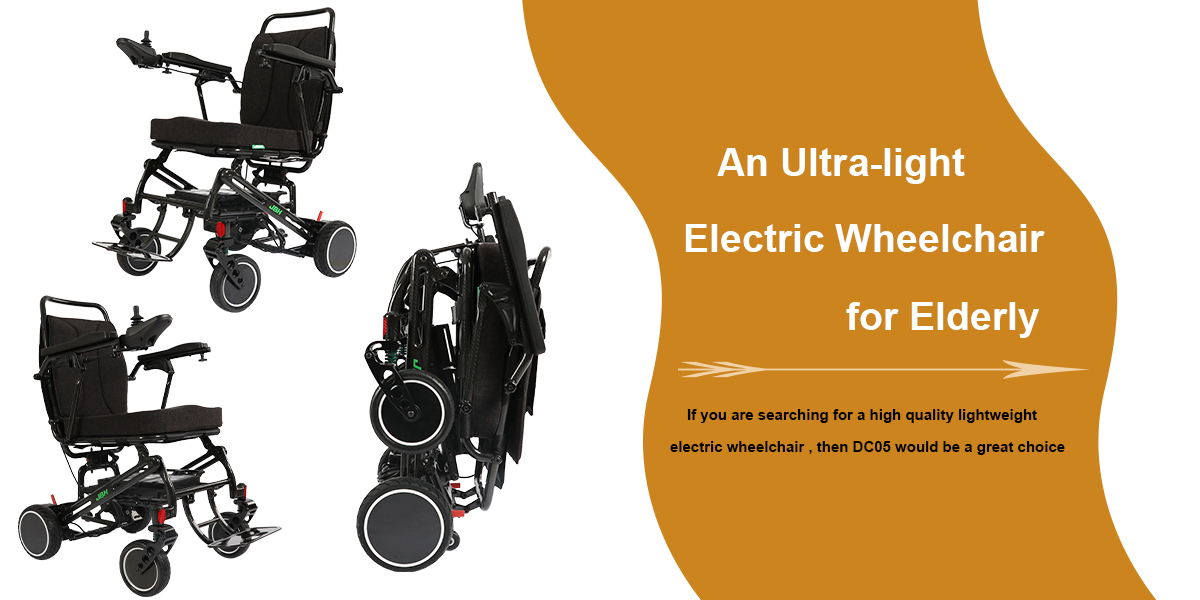 Ультра-световое электрическое инвалидное кресло для пожилых людей