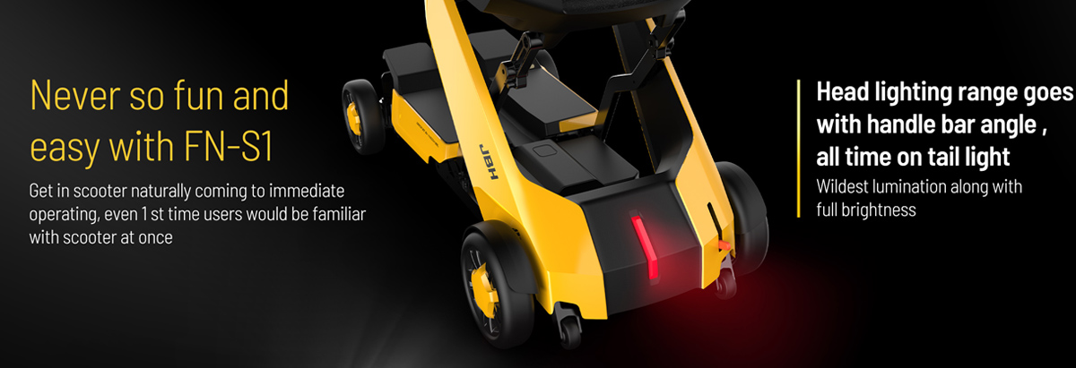 Мобильный скутер с фарами